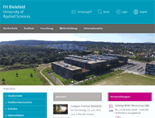 Tablet Screenshot of fh-bielefeld.de